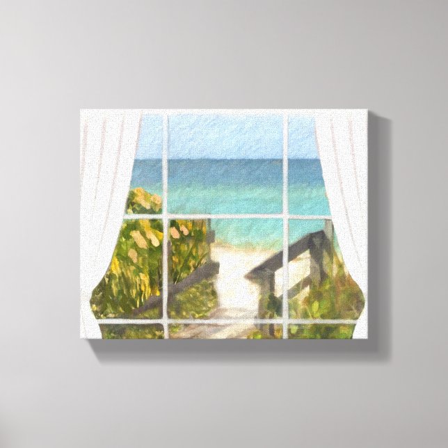 Lienzo El camino a la playa (Anverso)