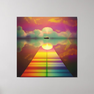 Lienzo El camino al destino desconocido