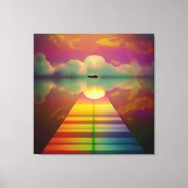 Lienzo El camino al destino desconocido