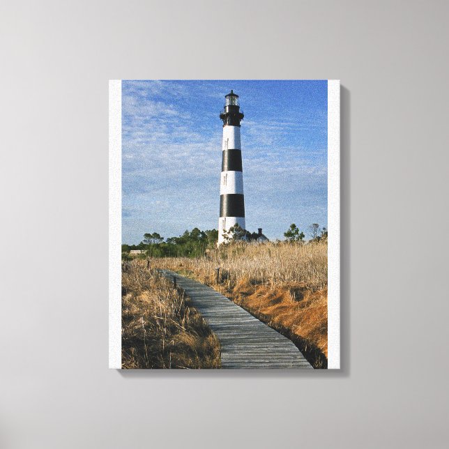 Lienzo El camino al faro de la isla de Bodie (Anverso)