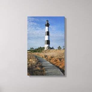 Lienzo El camino al faro de la isla de Bodie