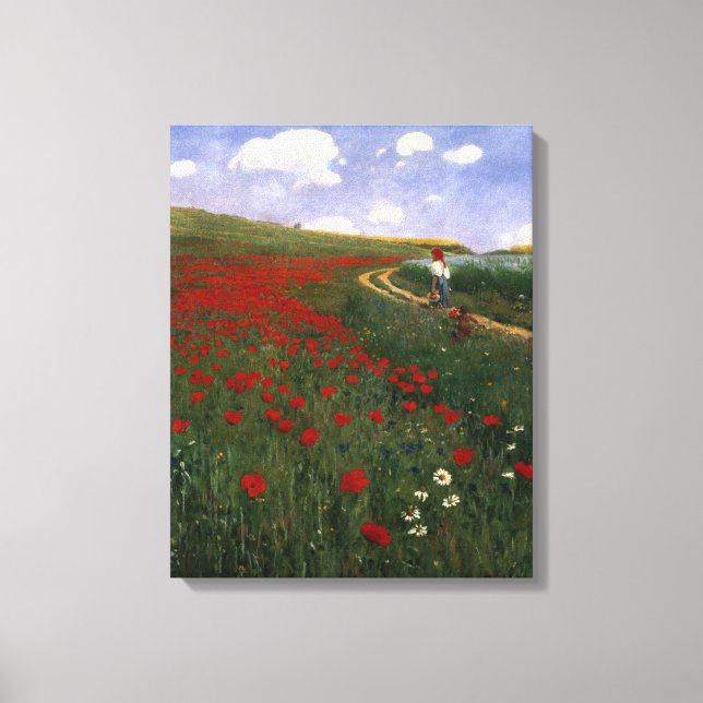 Lienzo El campo de la amapola (Anverso)