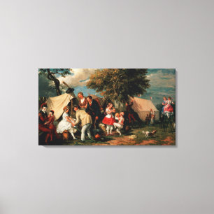 Lienzo El campo de los acróbatas, plumones de Epsom