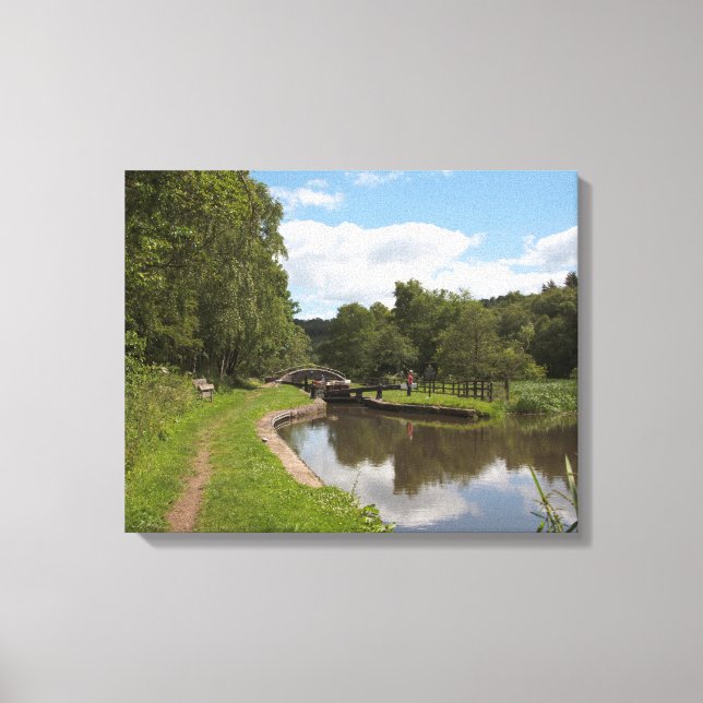 Lienzo El Canal Caldon Cheddleton Staffordshire (Anverso)