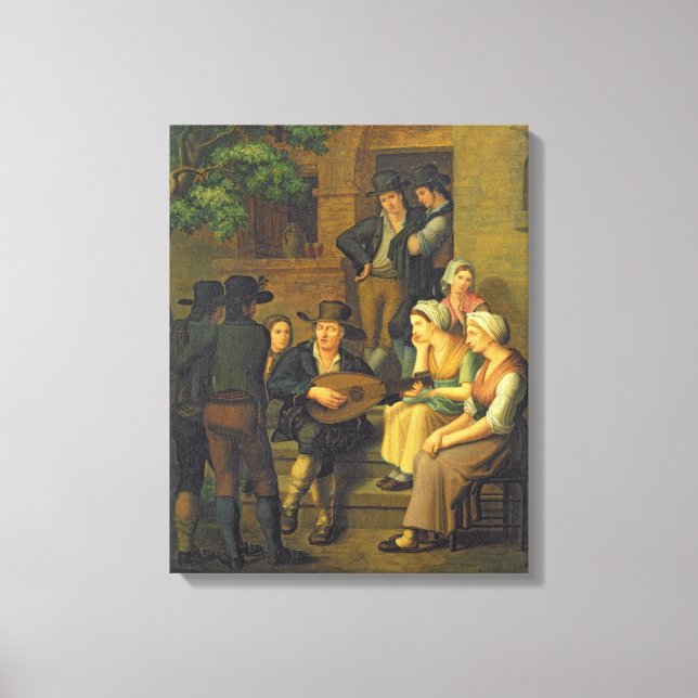 Lienzo El cantante ciego, 1828 (Anverso)