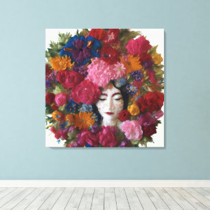 Lienzo El canvas de enero florece en el clavel de inviern
