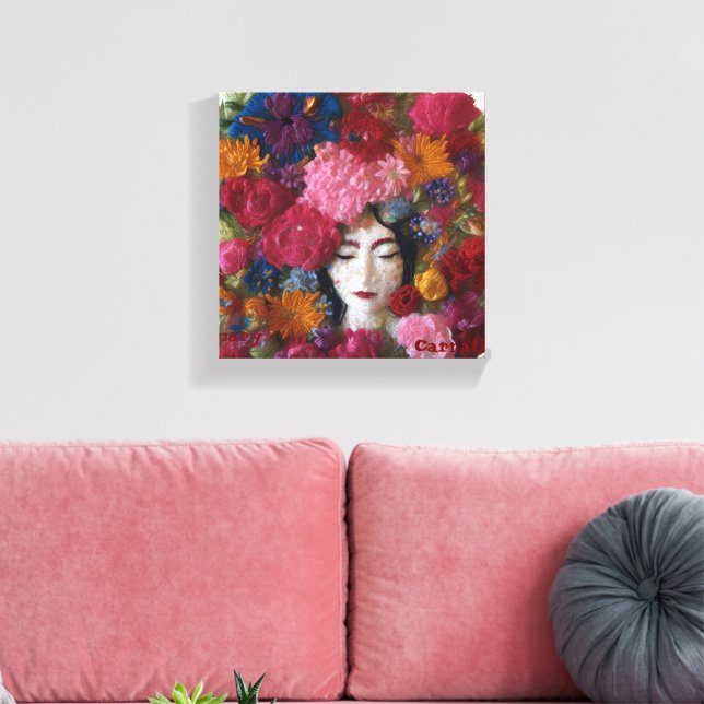 Lienzo El canvas de enero florece en el clavel de inviern (Insitu (Sala de estar))