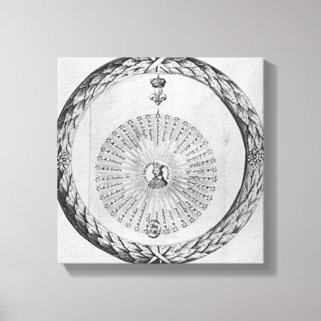 Lienzo El cardenal Richelieu como centro del sol (Anverso)