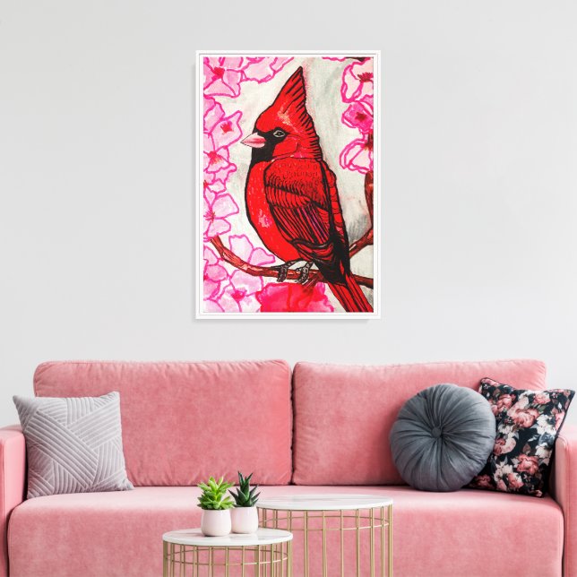 LIENZO EL CARDENAL ROJO (Insitu (Sala de estar))