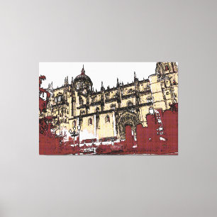 Lienzo El Casco Antiguo de la Universidad de Salamanca