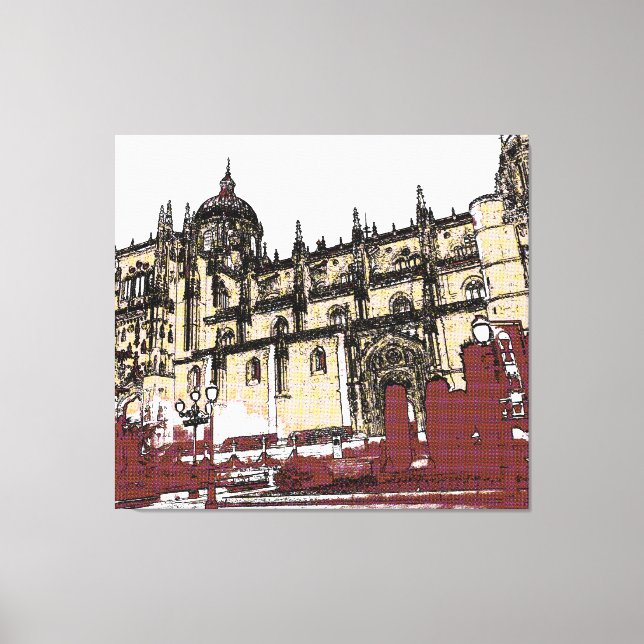 Lienzo El casco antiguo de la Universidad de Salamanca (Anverso)