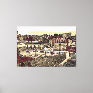 Lienzo El casco antiguo de Salamanca España