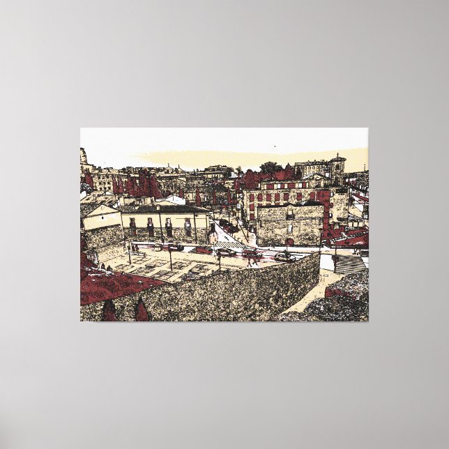 Lienzo El casco antiguo de Salamanca España (Anverso)