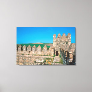 Lienzo El Castillo de Las Aguzaderas es un castillo con u