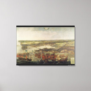 Lienzo El cerco de La Rochelle en 1628