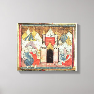 Lienzo El cerco del Castillo francés-Gaillard