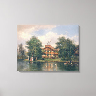 Lienzo El chalet con la puerta amarilla en Bois de