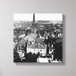 Lienzo El chapitel adornado de una iglesia en Boston