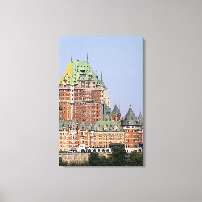 Lienzo El Chateau Frontenac en Quebec City, Canadá. (Anverso)