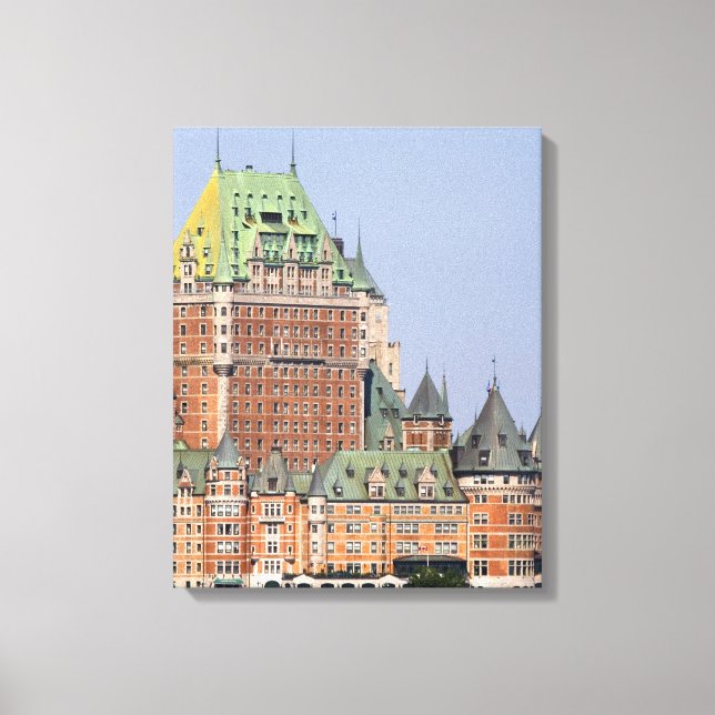 Lienzo El Chateau Frontenac en Quebec City, Canadá. (Anverso)