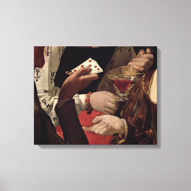 Lienzo El Cheat with the Ace of Diamonds, detalle de la (Anverso)