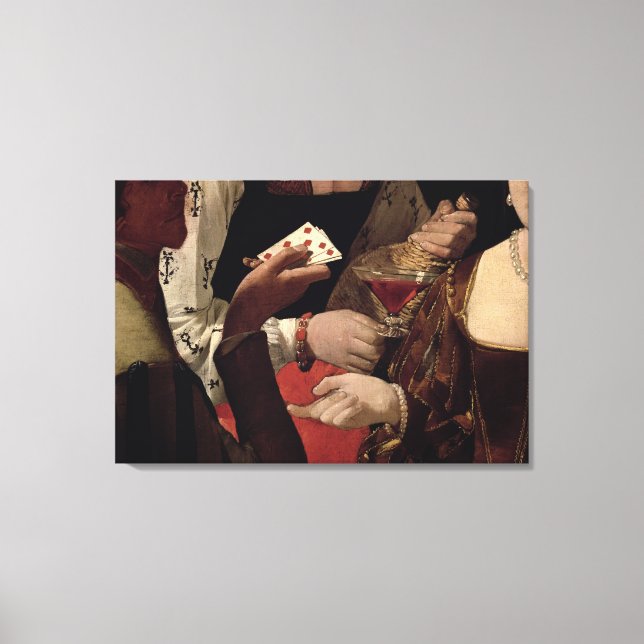 Lienzo El Cheat with the Ace of Diamonds, detalle de la (Anverso)