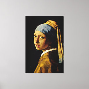 Lienzo El Chica con un turbante/Chica con la Perla