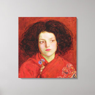 Lienzo El chica irlandés, 1860 (aceite en la lona