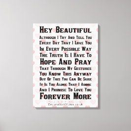 Lienzo El Chica Más Hermoso Del Mundo