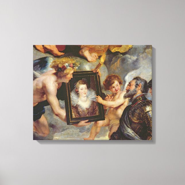 Lienzo El Ciclo Médico: Enrique IV recibiendo retrato (Anverso)