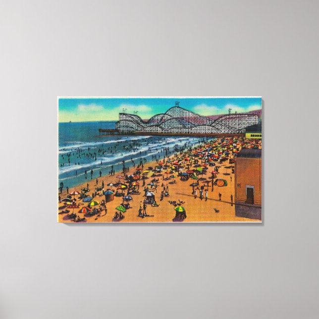 Lienzo El ciclón Racer y las multitudes de playas, Long B (Anverso)