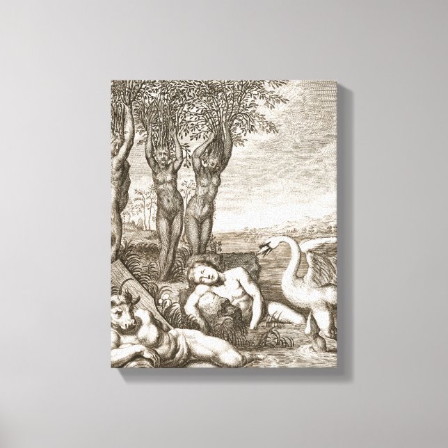 Lienzo El ciclón transformado en un cisne y una estrella  (Anverso)