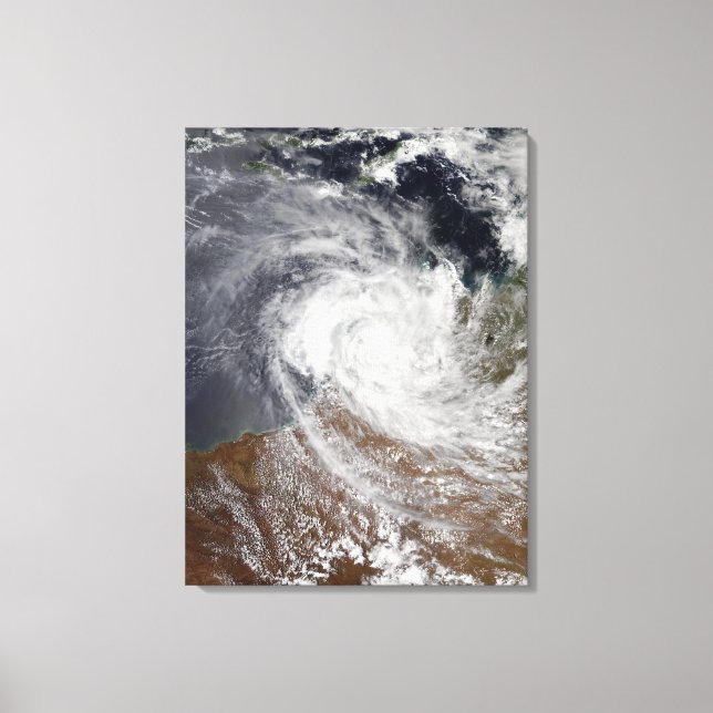 Lienzo El ciclón tropical Billy sobre Australia (Anverso)
