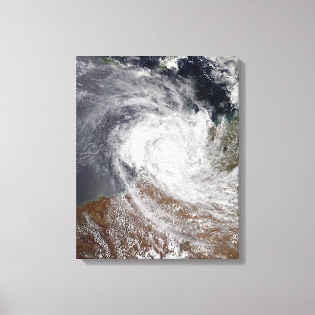 Lienzo El ciclón tropical Billy sobre Australia (Anverso)