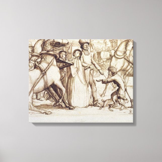 Lienzo El ciego, 1853 (pluma, tinta, lavado y grafito o (Anverso)