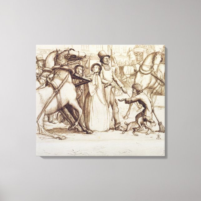 Lienzo El ciego, 1853 (pluma, tinta, lavado y grafito o (Anverso)
