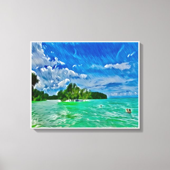 Lienzo El cielo azul (Anverso)
