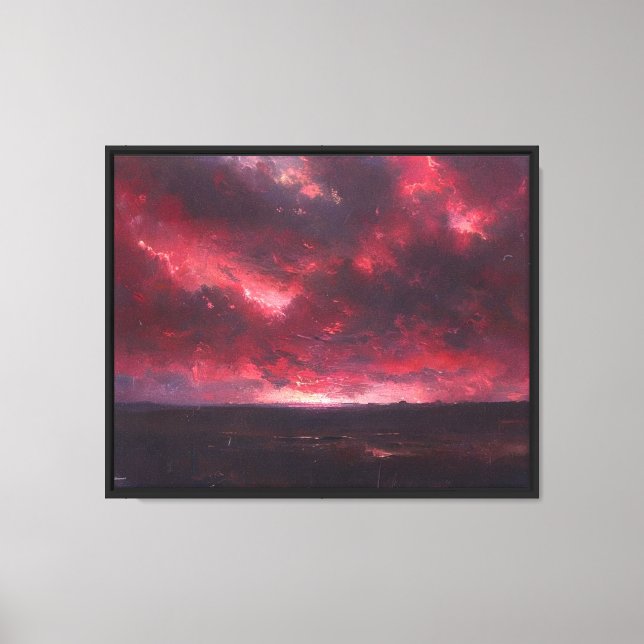 Lienzo El cielo en llamas (Anverso)