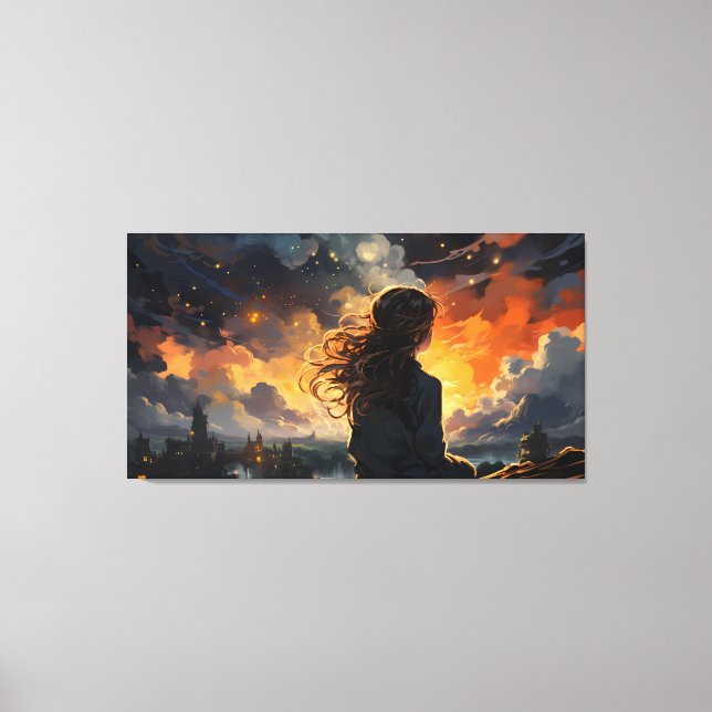 Lienzo El cielo estrellado en llamas (Anverso)