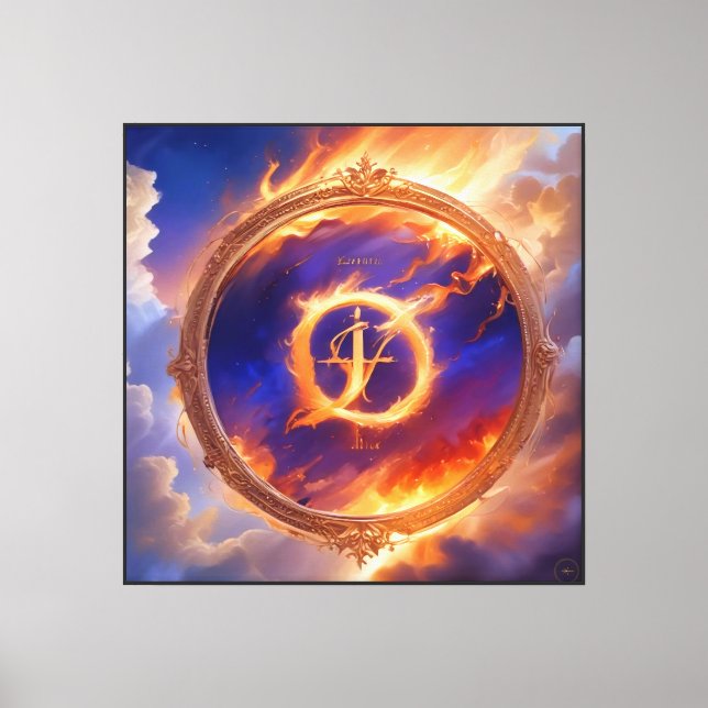 Lienzo El Cipher Eterno - Llama, Pacto, Misterio (Anverso)