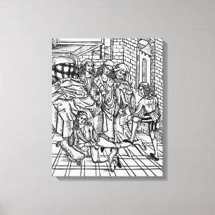 Lienzo El cirujano dirige mientras que un ayudante se