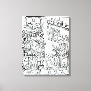 Lienzo El cirujano visita a un hombre con las heridas de