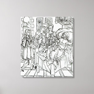 Lienzo El cirujano y los asistentes visitan a un hombre g