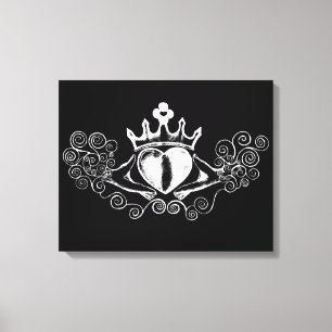 Lienzo El cladagh (blanco)