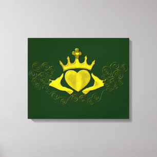 Lienzo El Claddagh (Oro)