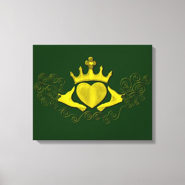 Lienzo El Claddagh (Oro) (Anverso)