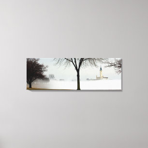 Lienzo el club náutico de Grosse Pointe, a orillas del