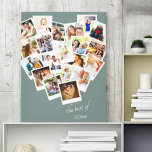 Lienzo El Collage de fotos del corazón lo mejor de | Año<br><div class="desc">Crea tu propio collage de fotos en forma de corazón. El diseño está escrito con las palabras "lo mejor de [año]" que puede editar a su gusto. La plantilla de fotos está configurada para que añadas 20 de tus imágenes favoritas, que se muestran en cuadrado, estilo de instagram con marcos...</div>