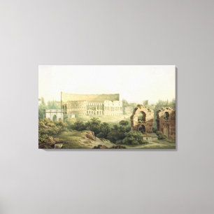 Lienzo El Colosseum, Roma, 1802 (w/c sobre el grafito en