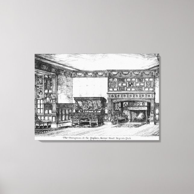 Lienzo El comedor en los Poplars (Anverso)